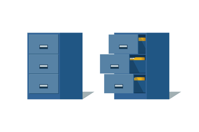 3 Draw Filling Cabinets