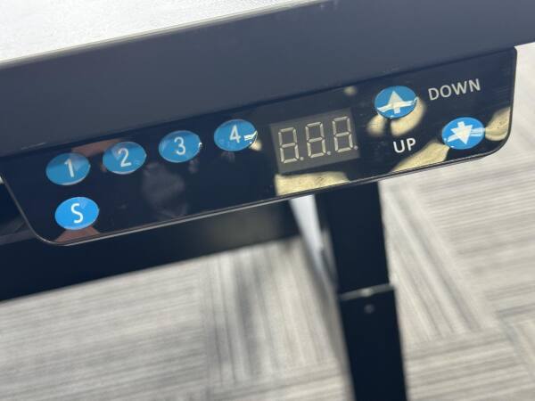 Grey/Black Twin Electronic Height Adjust Workstation
