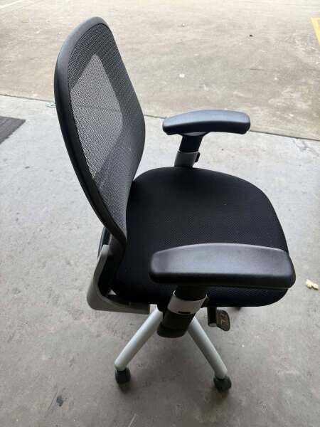 Black Task Chair with Lumbar Support