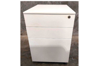 White 3 Draw Pedestal 400mm