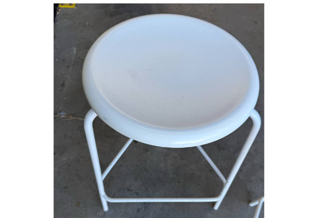 Basile & Evans White Stool