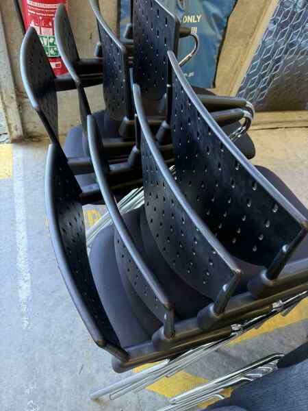 Black Stackable Waiting Room Chair