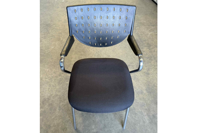 Black Stackable Waiting Room Chair