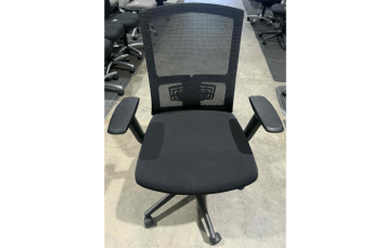 Black Task Chair-arms- lumbar