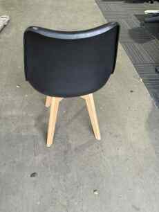 Black Cafe Chair- wooden legs