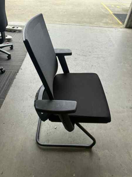 Black Sled Chair/lumbar
