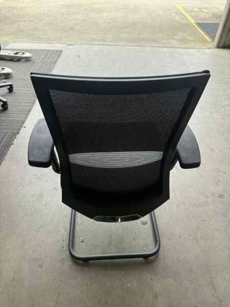 Black Sled Chair/lumbar