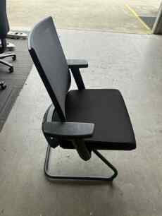 Black Sled Chair/lumbar