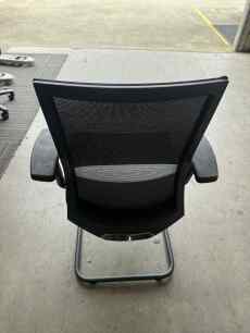 Black Sled Chair/lumbar