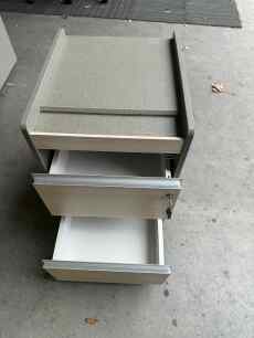 Olive/Beech 2 Draw Pedestal