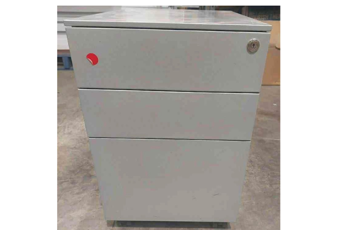 Grey Three Door Pedestal