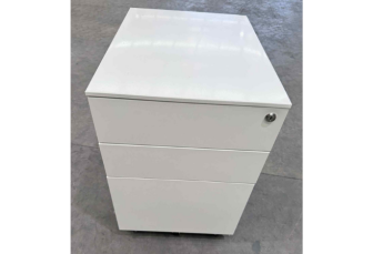 White 3 Draw Pedestal 390mm