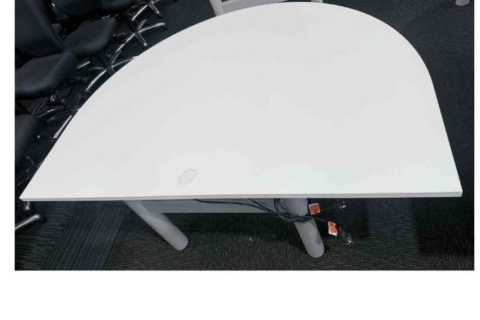 Schiavello 1/2 Oval Electric Desk 1200mm