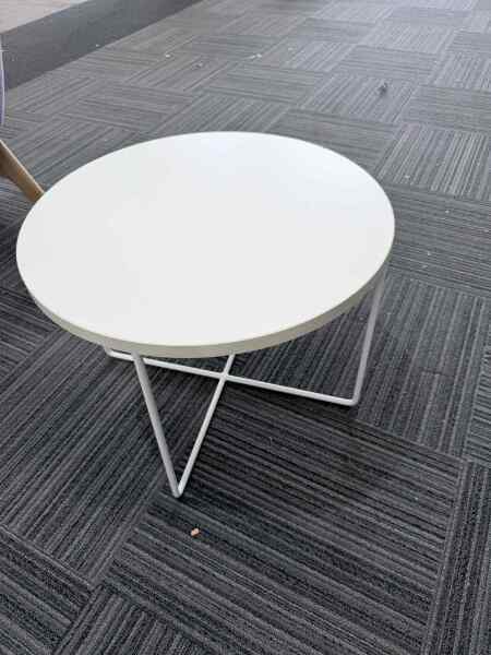 Round White Coffee Table