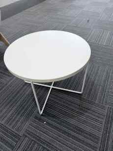 Round White Coffee Table