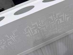White Tambours 900mm with Planter Box