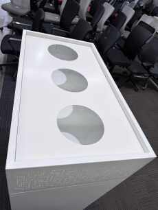 White Tambours 900mm with Planter Box