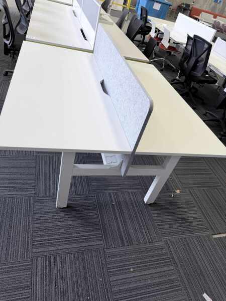 White 2 Person Workstation 1800mm