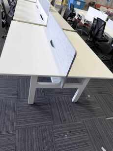 White 2 Person Workstation 1800mm